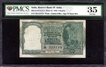 PMCS  Graded 35  Very Fine Five  Rupees Banknote Signed by B  Rama Rau  of Republic India of 1950.
