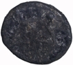 Pallavas Bronze Coin with temple on the reverse.