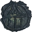 Potin Coin of Pallavas of Kanchi of Temple type.