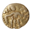 Gold Aka Coin of Raja Raja I of Cholas with Nagari legend Daraka.
