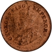 Uncirculated Bronze Half Pice Coin of King George V of Calcutta Mint of 1918.