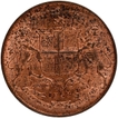 Scarce Uncirulated Copper One Quarter Anna Coin of East India Company of Birmingham Mint of 1858.