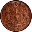 Scarce Uncirculated Copper One Quarter Anna Coin of East India Company of Birmingham Mint of 1858.
