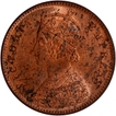 Gem Uncirculated Copper One Quarter Anna Coin of Victoria Empress of Calcutta Mint of 1891.
