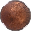 Scarce Copper One Quarter Anna Coin of Victoria Empress of Calcutta Mint of 1899.