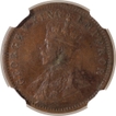 Rare Date of 1911 of King George V of Bronze One Quarter Anna Coin of Calcutta Mint.