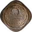 Uncirculated Cupro Nickel Two Annas Coin of King George VI of Bombay Mint of 1939.