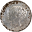 1840 Silver Half Rupee Coin of Victoria Queen of Bombay Mint.