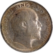 Silver Half Rupee Coin of King Edward VII of Bombay Mint of 1907.