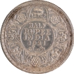 Silver Half Rupee Coin of King George V of Calcutta Mint of 1921.