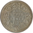 Victoria Empress Silver One Rupee Coin of Dual Mint Mark of Bombay Mint of 1885.