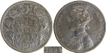 Scarce 1891 (91 over 90) Silver One Rupee Coin of Victoria Empress of Bombay Mint.