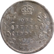 Scarce Silver One Rupee Three Diamonds Coin of King Edward VII of Calcutta Mint of 1903.