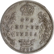 Rare 1909 (9 over 8) Silver One Rupee Coin of Bombay Mint of King Edward VII.