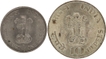 Mahatma Gandhi One Rupee and Ten Rupees Coins of Bombay Mint of Republic India.