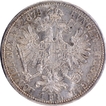 Silver One Florin Coin of Francis Joseph I of Austria of 1879.