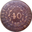Copper Forty Reis Coin of Portugal of 1930.