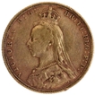1892 Gold Sovereign Coin of United Kingdom.
