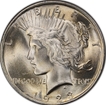 Silver Peace Dollar Coin of United States of America 1923.
