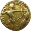 Gold Punch Mark coin of telugu Chodas