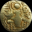 INDIA, KIDARITES of TAXILA, Salanavira? Kushana style Gold dinar. SCAR
