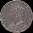 Victoria Queen. Silver. 1/4 Rupee. 1862. Pattern as of 1874. Mule Die. Proof. Exceedingly Rare.