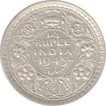 King George VI. Half Silver. 1/4 Rupee. 1945. Large 