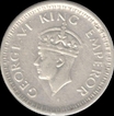 King George VI. Half Silver. 1/4 Rupee. 1945. Large 