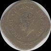 George VI, Nickel-Brass, 2 Annas, 1944, Bombay Mint, Error, die shifting on both Sides. Fine.