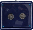 VVIP Set. 1991. Rajiv Gandhi. Set of 2 Coins. Un Issued VVIP set. Packed with 4 tipped screw in a Velvet Box. Unique.