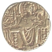 Gold Dinar Coin of Shaka of  Kushan Dynasty.