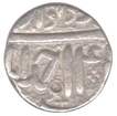 Silver One Rupee Coin of Akbar of Ahmadabad Mint.