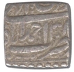 Silver Square Rupee Coin of Akbar of Ahmadabad Mint.