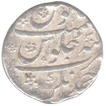 Silver One Rupee Coin of  Aurangzeb Alamgir of Ahmadnagar Mint.