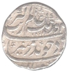 Silver One Rupee Coin of  Aurangzeb Alamgir of Ahmadnagar Mint.