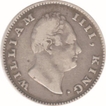 Silver Half Rupee Coin of King William IIII of  Calcutta Mint of 1835.