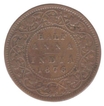 Copper Half Anna Coin of Victoria Queen of  Calcutta Mint of 1876.