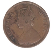 Copper Half Anna Coin of Victoria Queen of  Calcutta Mint of 1876.
