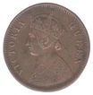 Copper  Quarter Anna Coin of Victoria Queen of Calcutta Mint of  1876.