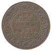 Bronze Quarter Anna Coin of King George V of Calcutta Mint of 1916.