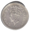 Error Silver Quarter Rupee Coin of King George VI of Bombay Mint of 1945.