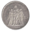 Five Francs coin of France of 1874.