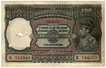 Hundred Rupees Bank Note of King George VI of Signed by C D Deshkmuk of Calcutta of 1943.