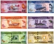 Set of Six Bank Notes of Sri Lanka.
