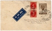 Gandhi Special  Cover 24th Dec Combination Cover with King George VI One Anna  Tete-beche Pair of 1948.