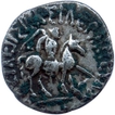 Silver Drachma Coin of Azes I of Indo Scythians.
