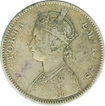 Silver One Rupee Coin of Victoria Queen of Bombay Mint of 1885.