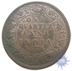 Copper Quarter Anna of Victoria Queen of Calcutta Mint of 1874.