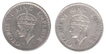 Silver One Rupee(2) of King George VI of Bombay and Calcutta Mint of 1938.