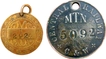 Tokens of Central Railway & Railway Mail Service India.